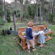 Load image into Gallery viewer, Children's Mud Kitchen ~ 2 Metre Twin Bench