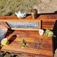 Load image into Gallery viewer, 2m Mud Kitchen, Outdoor Play Kitchen, Working Tap, Hardwood Educational Resource