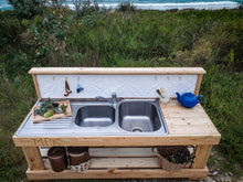 Load image into Gallery viewer, Children's Mud Kitchen ~ Twin Bench ~ Timber Bench