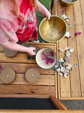 Load image into Gallery viewer, TWO Piece Set Children's Mud Kitchen, Outdoor Play Kitchen, Working Tap, Double Oven Door & Stove Top, Hardwood, Australian Made Educational Resources