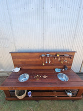 Load image into Gallery viewer, Children's Hardwood Mud Kitchen, Potion Play, Play Bench
