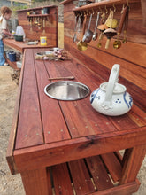 Load image into Gallery viewer, Children's Hardwood Mud Kitchen, Potion Play, Play Bench