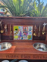 Load image into Gallery viewer, Children's Hardwood Mud Kitchen, Outdoor Play Kitchen, Fridge & Pantry Cupboard, Educational Resource