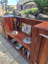 Load image into Gallery viewer, Children's Hardwood Mud Kitchen, Outdoor Play Kitchen, Fridge & Pantry Cupboard, Educational Resource