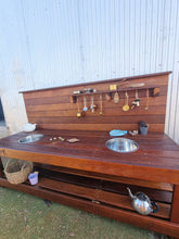 Load image into Gallery viewer, Children's Hardwood Mud Kitchen, Potion Play, Play Bench