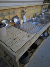 Load image into Gallery viewer, Children's Mud Kitchen ~ 2 Metre Twin Bench