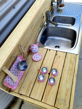 Load image into Gallery viewer, Children's Mud Kitchen ~ Twin Bench ~ Timber Bench
