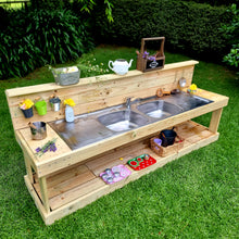 Load image into Gallery viewer, Children's Mud Kitchen ~ 2 Metre Twin Bench
