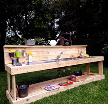 Load image into Gallery viewer, Children's Mud Kitchen ~ 2 Metre Twin Bench