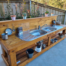 Load image into Gallery viewer, Children's Mud Kitchen ~ 2 Metre Twin Bench
