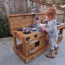 Load image into Gallery viewer, Children's Mud Kitchen ~ Stove Top ~Light Hardwood