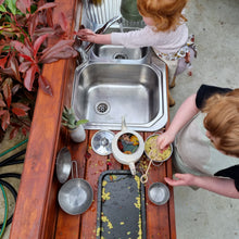 Load image into Gallery viewer, Children's Mud Kitchen ~ Twin Bench ~ Timber Bench