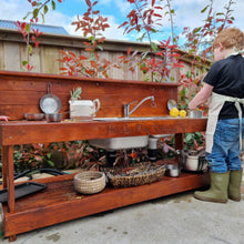 Load image into Gallery viewer, Children's Mud Kitchen ~ Twin Bench ~ Timber Bench
