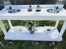 Load image into Gallery viewer, Mud Kitchen ~ with Bowls ~ 'Potion Play' Station ~ Sensory Table ~ Hot Plates