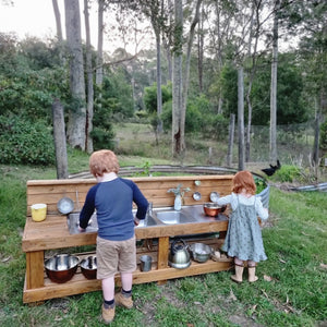 Children's Mud Kitchen ~ 2 Metre Twin Bench
