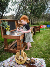 Load image into Gallery viewer, Children&#39;s Mud Kitchen, Outdoor Play Kitchen, Double Oven Door &amp; Stove Top, Hardwood
