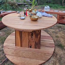 Load image into Gallery viewer, Round Hardwood Outdoor Table
