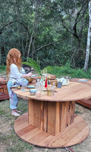 Load image into Gallery viewer, Round Hardwood Outdoor Table
