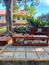 Load image into Gallery viewer, THREE Piece Set Children's Hardwood Mud Kitchen With Bowls, Fridge &amp; Pantry Cupboard, Stove Top Bench &amp; Planter Sand Pit Box, Educational Resources
