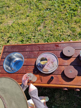 Load image into Gallery viewer, Children&#39;s Mud Kitchen, Potion Play Table Hardwood Bench with Stove Top
