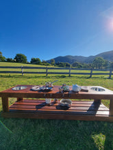 Load image into Gallery viewer, Children&#39;s Mud Kitchen, Potion Play Table Hardwood Bench with Stove Top
