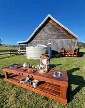 Load image into Gallery viewer, Children&#39;s Mud Kitchen, Potion Play Table Hardwood Bench with Stove Top
