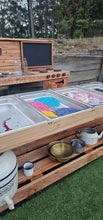 Load image into Gallery viewer, Two Piece Set | Mud Kitchen Plus | Pick And Mix Potion Bench - Outdoor Learning | Forest School | Outdoor Classrooms | Exploratory Play | Imaginative Play | Messy Play
