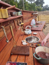 Load image into Gallery viewer, Children's Hardwood Mud Kitchen, Potion Play, Play Bench
