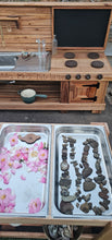 Load image into Gallery viewer, Two Piece Set | Mud Kitchen Plus | Pick And Mix Potion Bench - Outdoor Learning | Forest School | Outdoor Classrooms | Exploratory Play | Imaginative Play | Messy Play

