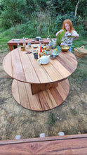 Load image into Gallery viewer, Round Hardwood Outdoor Table
