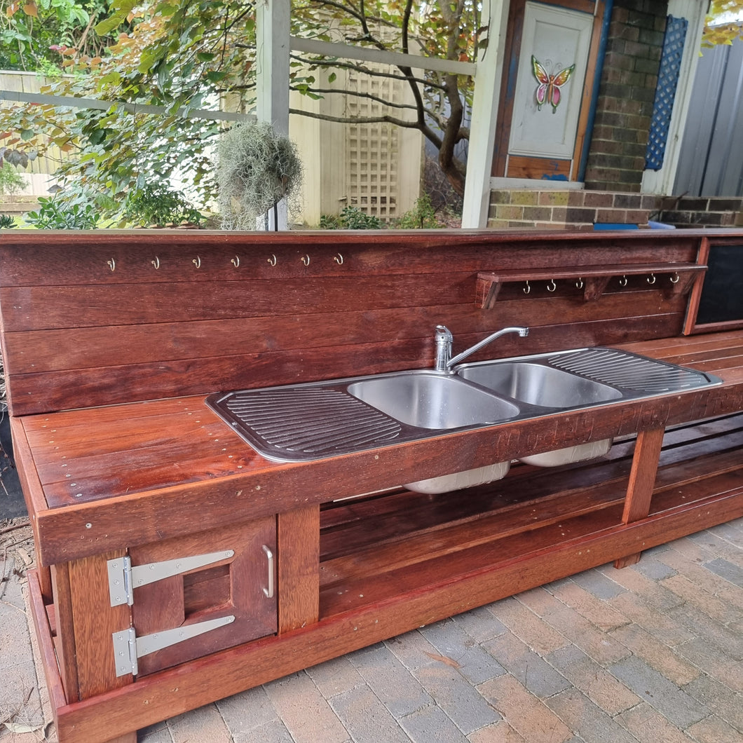 3m Muddy Play Kitchens Mud Kitchen made from Hardwood
