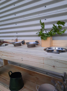 Mud Kitchen ~ with Bowls ~ 'Potion Play' Station ~ Sensory Table ~ Hot Plates