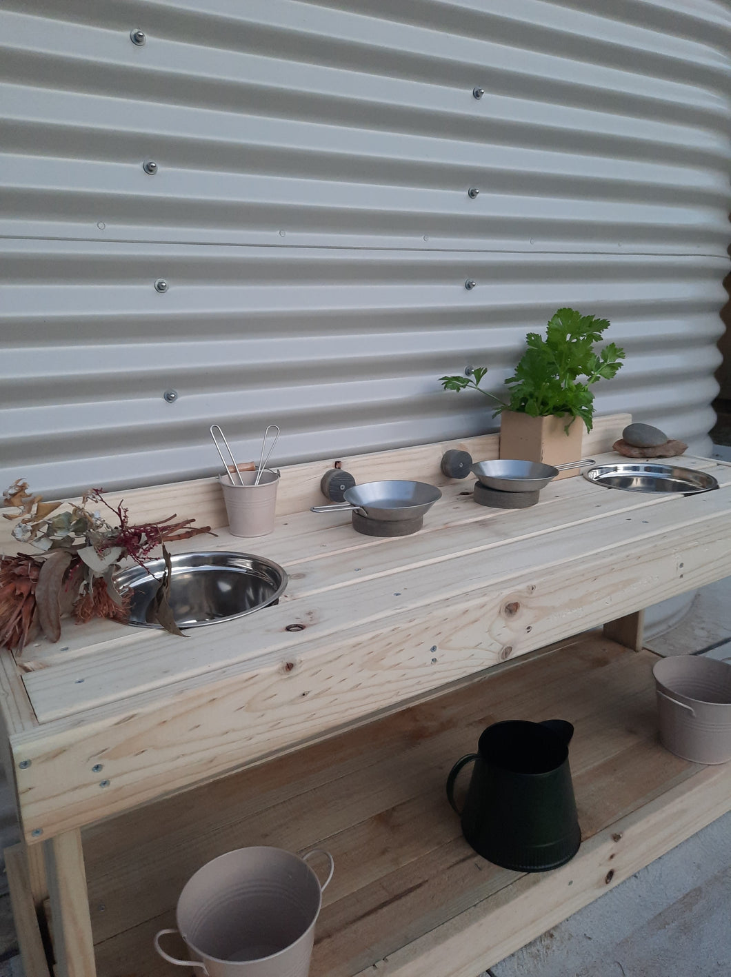 Mud Kitchen ~ with Bowls ~ 'Potion Play' Station ~ Sensory Table ~ Hot Plates