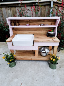 Mud Kitchen with Buffet Hutch