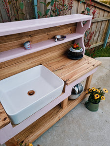 Mud Kitchen with Buffet Hutch