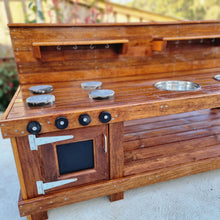 Load image into Gallery viewer, Children&#39;s Hardwood Mud Kitchen, Potion Play, Kids Kitchen
