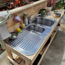 Load image into Gallery viewer, Children&#39;s Mud Kitchen ~ Twin Bench ~ Timber Bench
