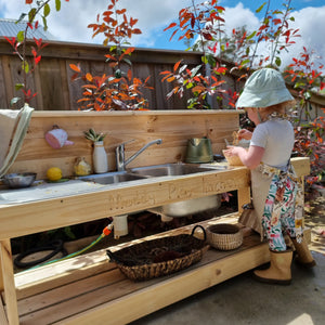Children's Mud Kitchen ~ Twin Bench ~ Timber Bench