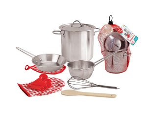 Cooking Playset ~ Stainless Steel ~ Children's Cooking Set